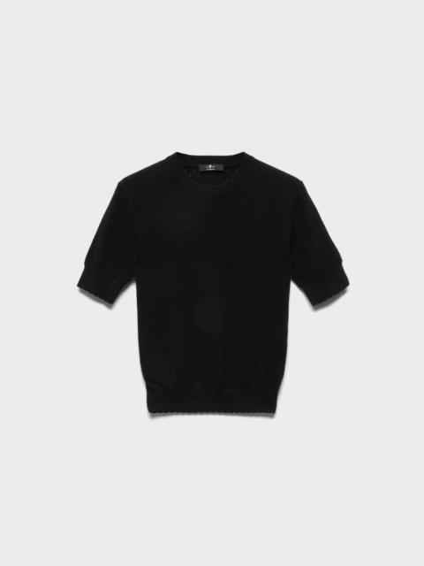 7 For All Mankind CREWNECK POINTELLE SWEATER in Cashmere