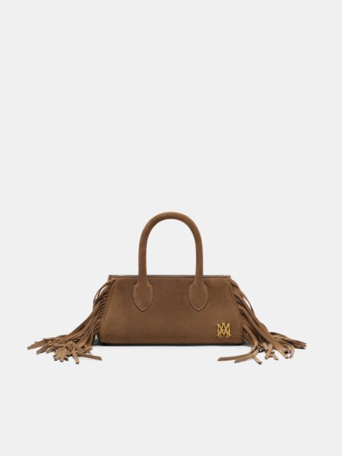 AMIRI WOMEN'S SUEDE FRINGE MICRO HONEY BAG