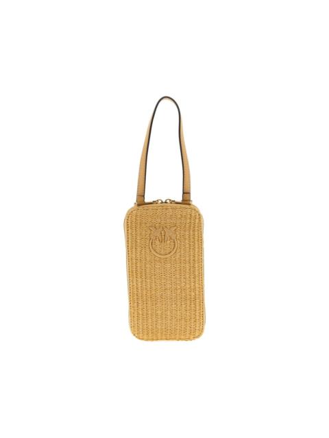 PINKO Love Birds Diamond braided smartphone holder