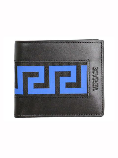 VERSACE Versace Greca Bi-Fold Wallet Black/Blue