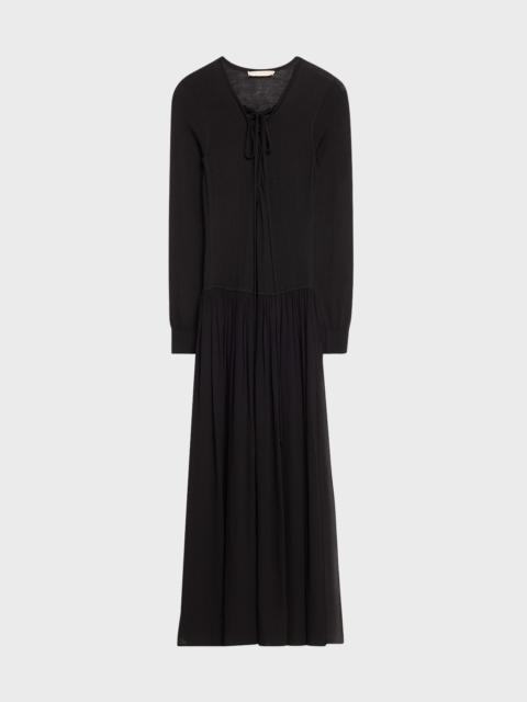 Colette Long-Sleeve Drop Waist Dress