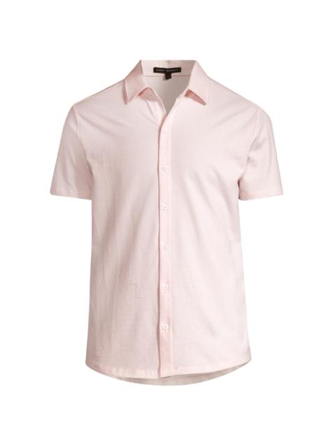 ROBERT BARAKETT Men's Keyes Knit Shirt - Pink Fog