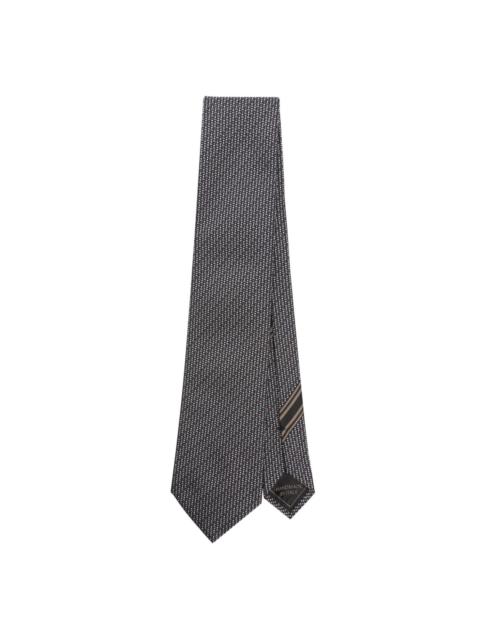 geometric-jacquard tie