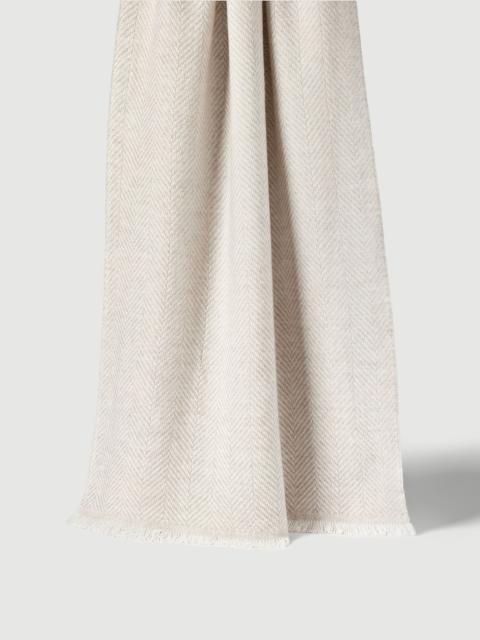 Brunello Cucinelli Cashmere chevron scarf
