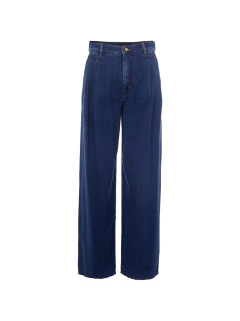 Max Mara pleated wide-leg jeans