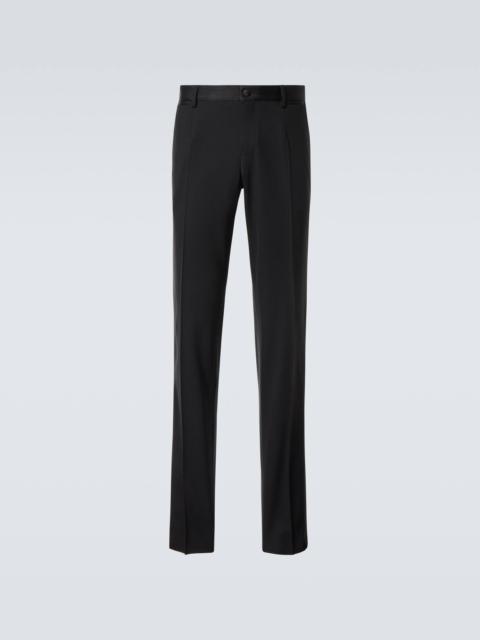 Dolce & Gabbana Wool and silk-blend tuxedo pants