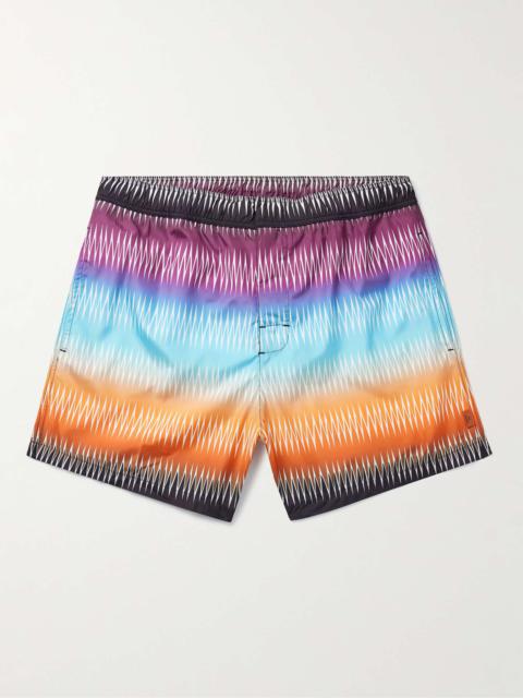 Slim-Fit Mid-Length Striped Swim Shorts