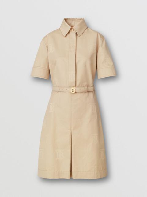 Burberry Short-sleeve Monogram Motif Cotton Dress