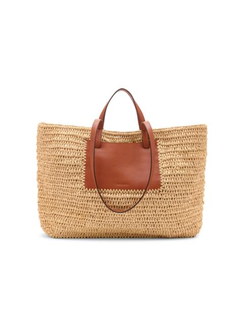 ULLA JOHNSON Lali Large Raffia Tote Bag neutral