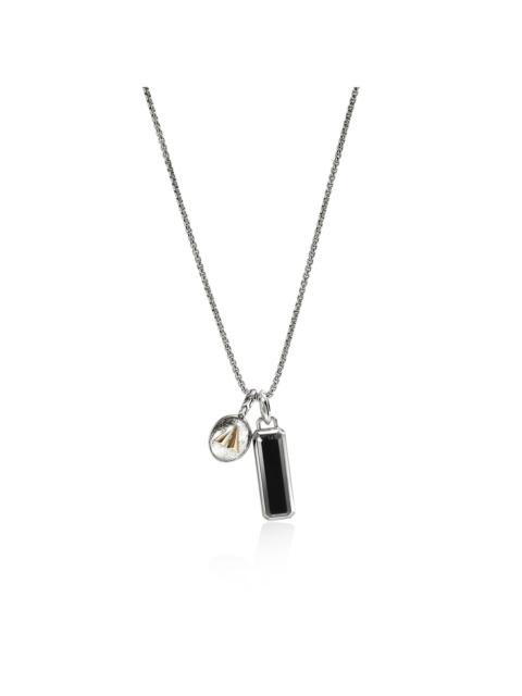 JOHN HARDY Split Gate Talisman Necklace, Gold, Sterling Silver, Black Onyx