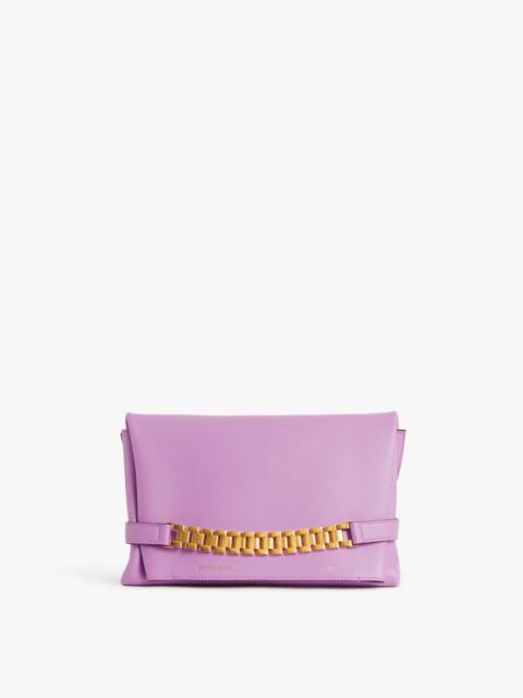 Victoria Beckham Chain Pouch In Lilac Leather
