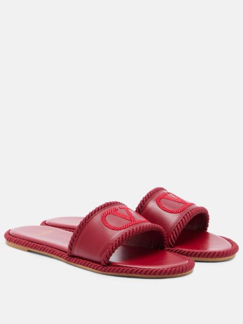 Valentino VLogo leather espadrille sandals