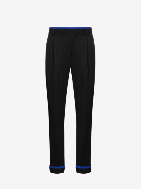 Moschino CONTRASTING LAYERS GABARDINE TROUSERS