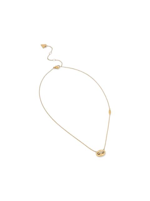 GUESS USA Marina crystal-embellished oval-pendant necklace