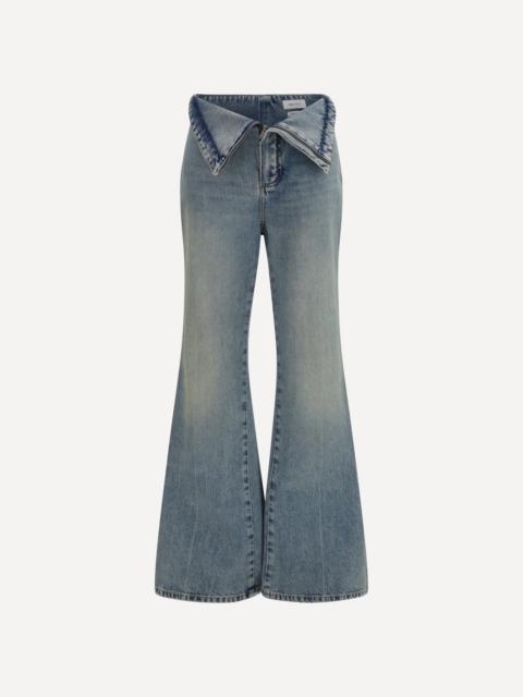 Alexander McQueen High-waisted flared cotton denim Jeans