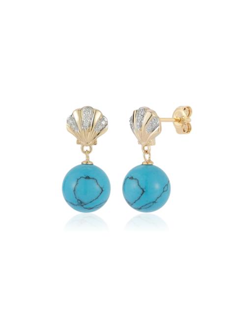 MATEO Petite Venus Turquoise Drop Earrings