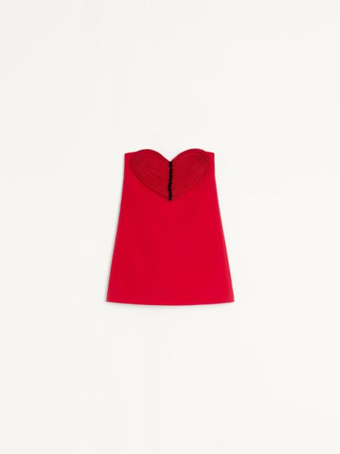 Valentino EMBROIDERED CREPE COUTURE SHORT DRESS