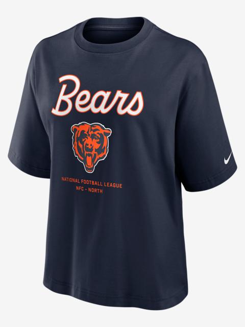 Nike Chicago Bears Essential Script Boxy Women's Nike NFL T-Shirt