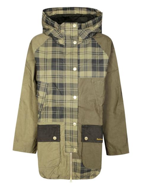 Barbour Shelley plaid-pattern parka jacket