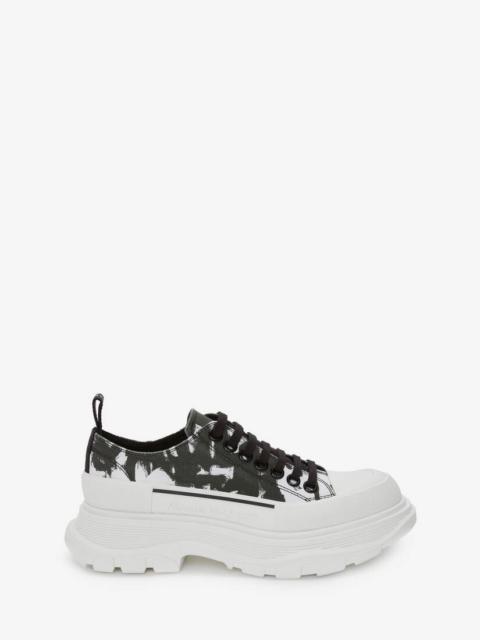 Alexander McQueen Tread Slick Lace Up in Black/white