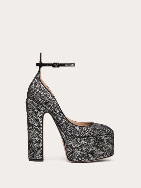 VALENTINO GARAVANI TAN-GO PUMP WITH CRYSTALS 155MM