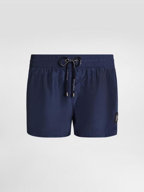 Dolce & Gabbana Short swim trunks with branded tag