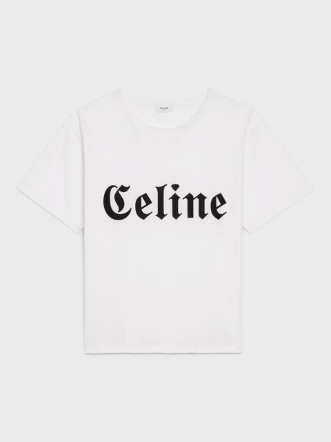 CELINE CELINE GOTHIC T-SHIRT IN COTTON JERSEY