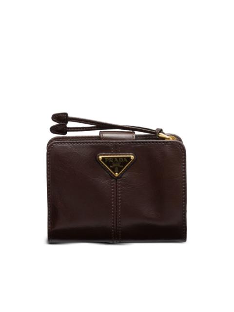 Prada triangle-logo leather wallet