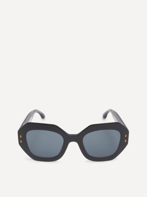 Isabel Marant Black Acetate Geometric Frame Sunglasses