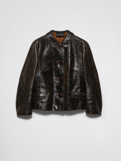 Crackle suede jacket