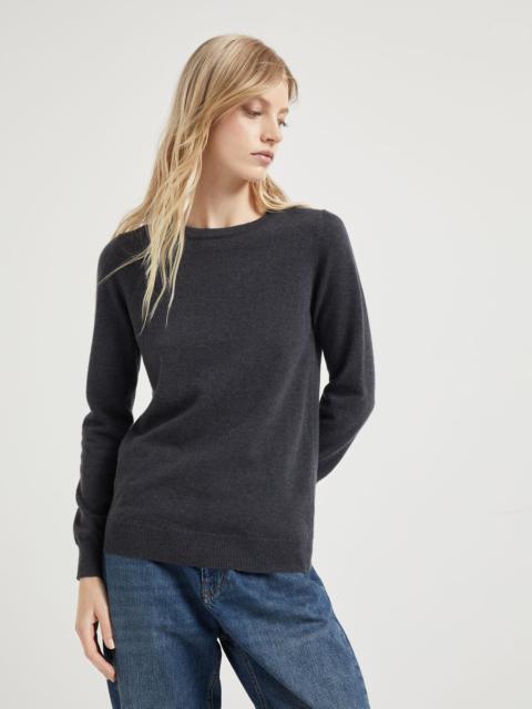 Cashmere sweater with monili