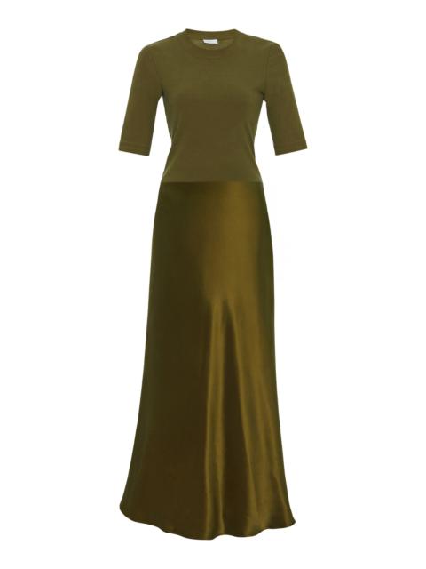 ROSETTA GETTY Cotton Jersey T-Shirt Dress olive