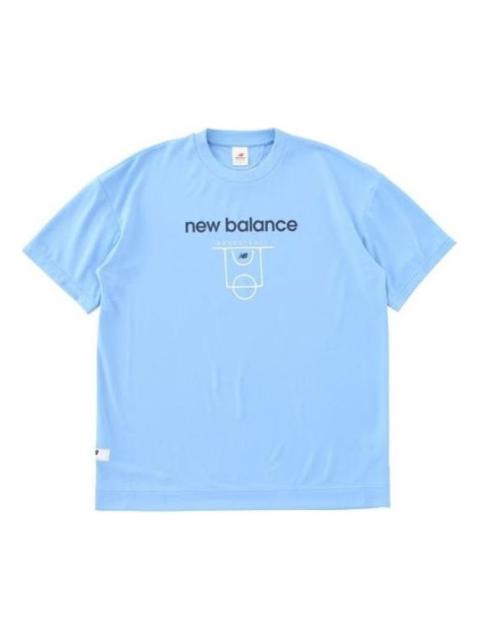 New Balance Mesh Coat Graphic Short Sleeve T-shirt 'Light Blue' AMT35064-BLZ