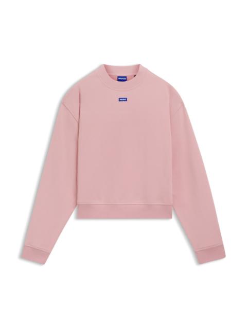 HUGO BLUE-LOGO SWEATSHIRT IN COTTON TERRY
