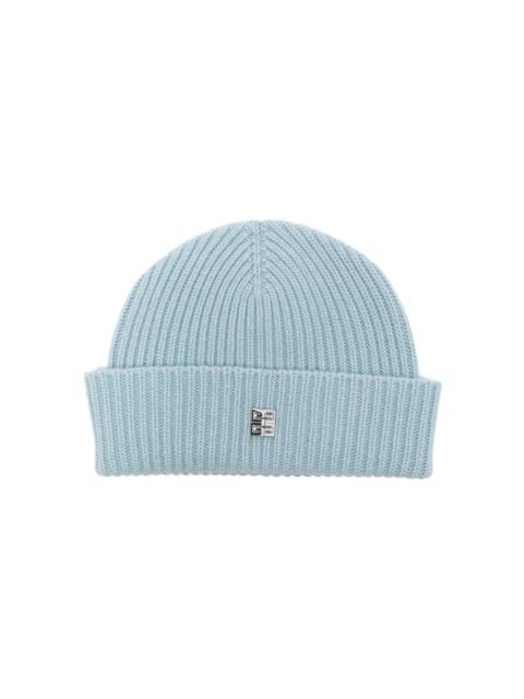 ribbed-knit beanie hat