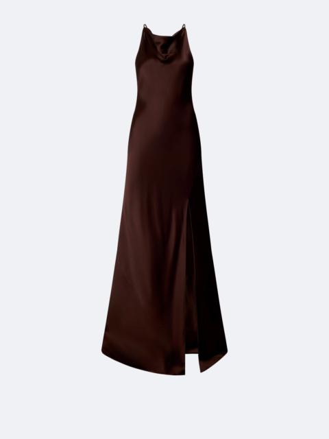LAPOINTE Satin Halter Gown