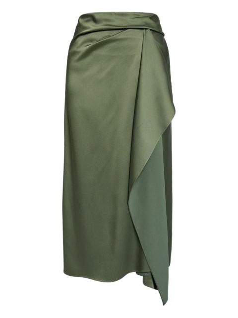 Erdem draped-detail midi skirt