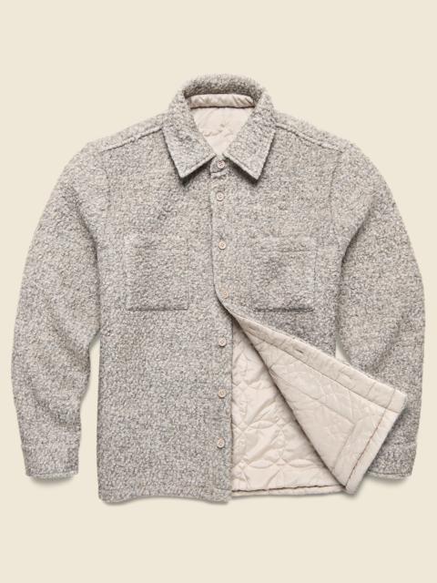 Wax London Mount Reversible Overshirt - Bobble Wool Natural