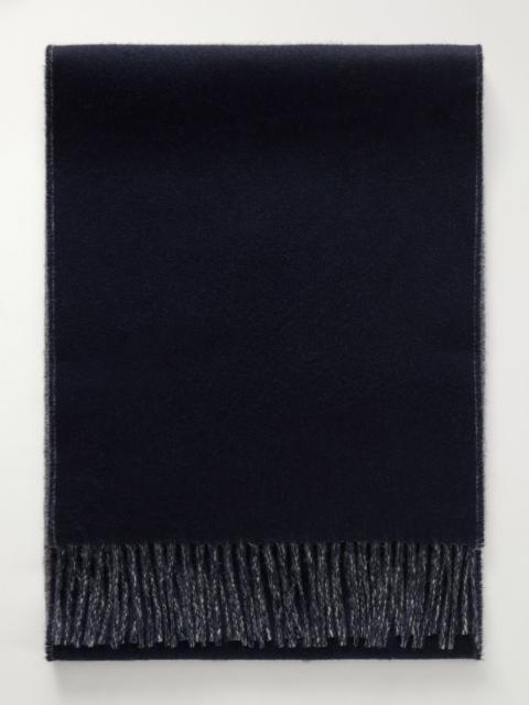 Johnstons of Elgin Ulva Reversible Cashmere Scarf Navy