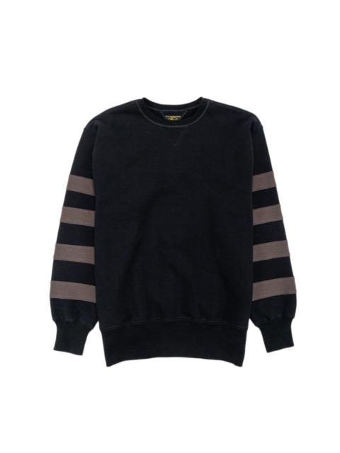 The Real McCoys The Real McCoy’s BC25101 Buco Striped-Sleeve Sweatshirt Black Charcoal