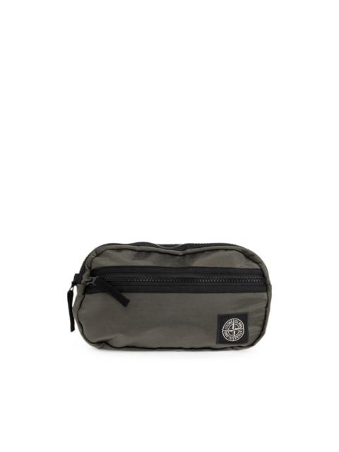 Stone Island logo-patch zip-fastening belt bag