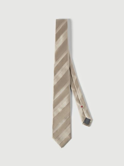 Striped silk tie