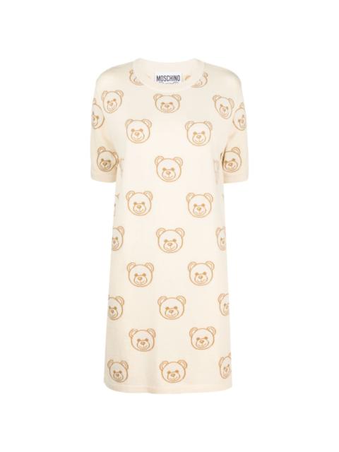 Toy-bear motif T-shirt dress