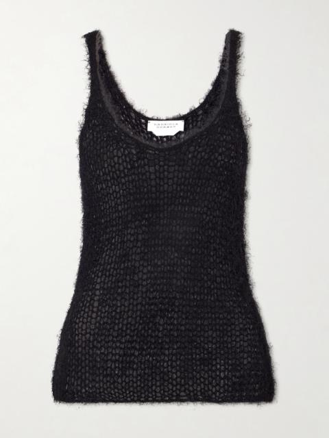 GABRIELA HEARST Nur Open-knit Silk And Cashmere-blend Top