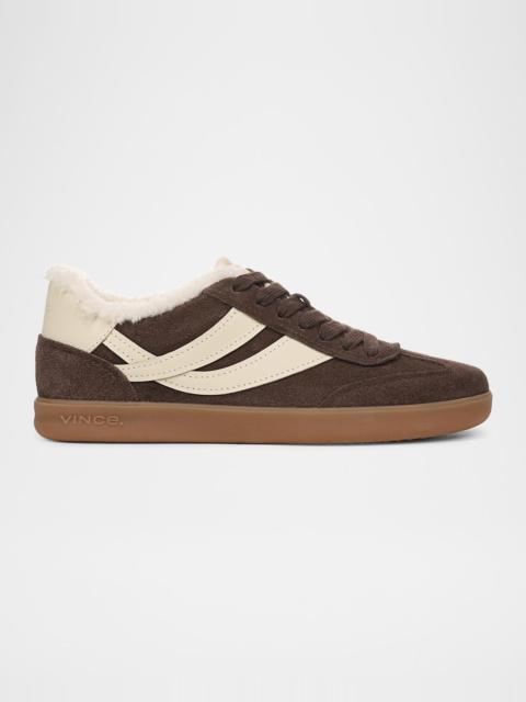 Vince Oasis Shearling-Lined Suede Low-Top Sneakers