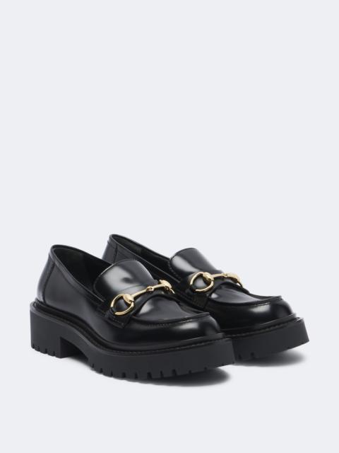 GUCCI Rhody Horsebit leather platform loafers