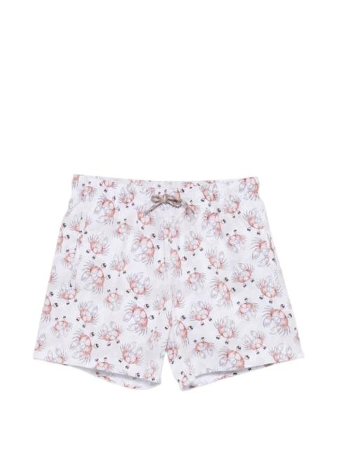 EMPORIO ARMANI crab print swim shorts
