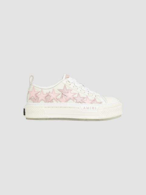 AMIRI Women's Platform Stars Court Low Sneakers - White Pink