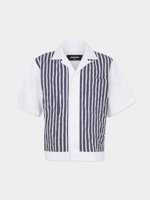 DSQUARED2 CRINCKLED BOWLING SHIRT