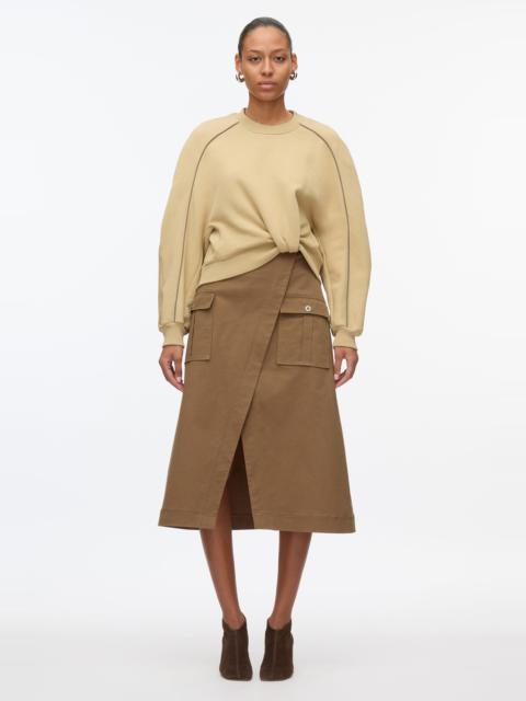 3.1 Phillip Lim Draped Sweatshirt Utility Dress